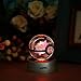 AXAYINC 3D Crystal Ball LED Night Lights Advance Laser Engraving Children's Gift(GG)