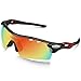 WOOLIKE Sports Sunglasses Polarized Glasses for Women Man Cycling Running Fishing Golf Outdoor TR90 Unbreakable Frame (Black&red)