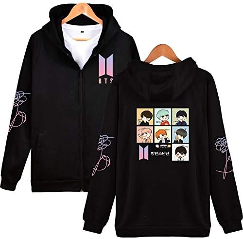 bts love yourself zip up hoodie