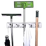 Lifeasy- Multifunctional Wall Mounted Holder Garage Storage Hooks for Mop & Broom/Garden Tool /Storage Tool /Rack Storage (5 Position 6 Hooks)