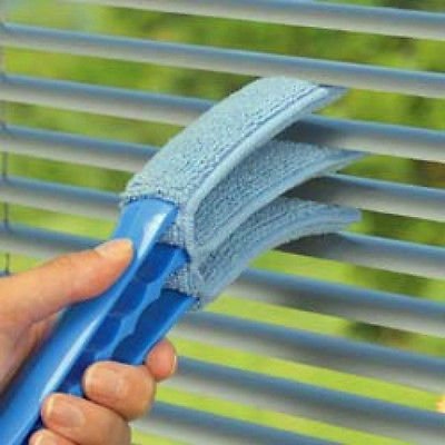 New Venetian Blind Dust Cleaner Slats Triple Micro Fibre Microfibre Brushes Duster