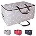DOKEHOM 100L Large Storage Bag, Fabric Clothes Bag, Thick Ultra Size Under Bed Storage, Moisture Proof (Grey) primary