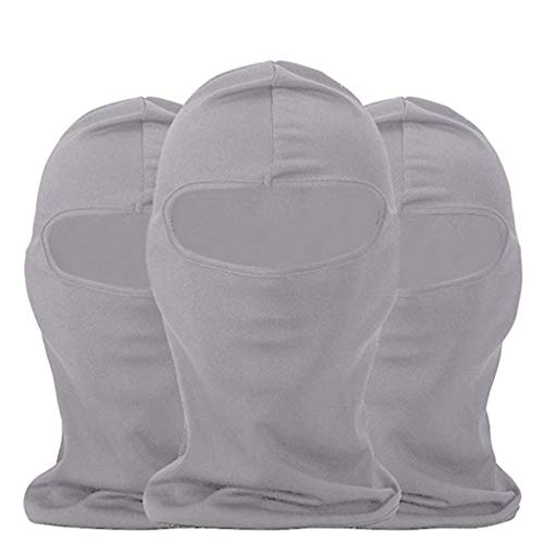Coohole 3PC Neck Gaiter Full Face Mask Neck Ultra Thin Solid Color Dust Protection Breathable Balaclava Headband for Hot Summer Outdoor Cycling Hiking Fishing