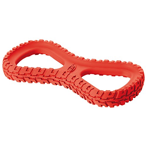 Nerf Dog 10" Tire Infinity Tug Durable Dog Toy, Red, Large