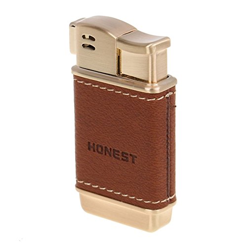 Honest Tobacco Pipe Lighter Genuine Leather Soft Flame Refillable
