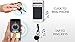 Pebblebee Key Finder Phone Finder Bluetooth Tracker with Replaceable Battery, 200 Feet Range, Amazon Alexa Integrated Skill, Stainless Steel, LED Light, Key Ring Included, Black