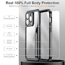 Temdan for iPhone 14 Pro Case Waterproof, [Built-in