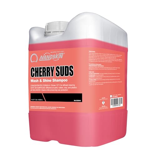 Nanoskin CHERRY SUDS Car Wash Shampoo for Foaming, 5 Gallon | Cherry