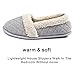 ChicNChic Women Plush House Slippers Ladies Non Slip Indoor Winter Bedroom Shoes (9-10 B(M) US, Grey)