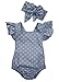 MA&BABY Baby Girls Kid Lace Romper Backless Sunsuit Ruffle Sleeve Dress (0-3 Months, Polka Dot)