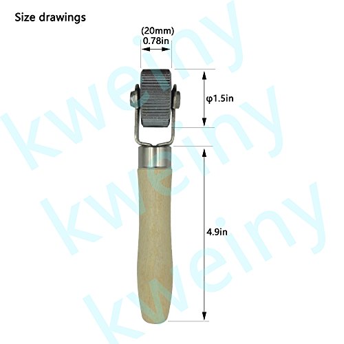 kweiny Metal Barrel Roller 1.5" Dia Installation Tool for Auto Noise Sound Deadening Insulation Mat or Wallpaper | Rolling Whell Tools for Car or Motorbike Tire Patch Repair (Roller Width 20mm)