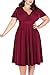 BLINGLAND Women's V-neckline Stretchy Midi Plus Size Cocktail Dress