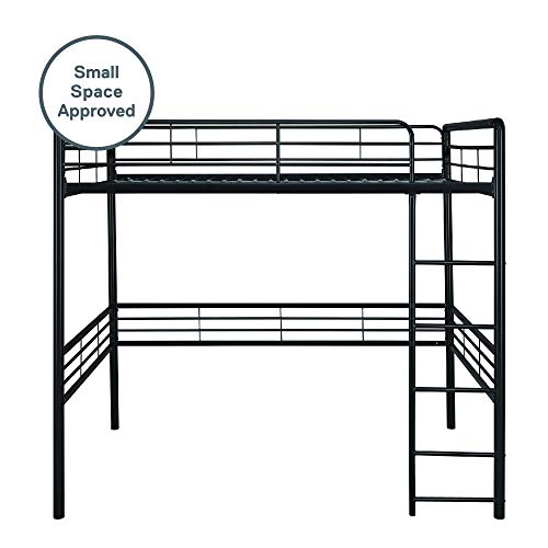 DHP Full Metal Loft Bed with Ladder, SpaceSaving Design, Black Buy