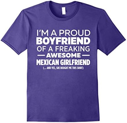Mens Boyfriend Of Awesome Mexican Girlfriend Funny Gift T-Shirt 2XL Purple