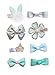 Belle Beau Baby Girls' Hair Bows, Hair Clips Set, Ribbon Lined Alligator Hair Clips