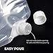 Juvale Collapsible Water Container - 4-Pack Foldable Plastic Water Bag Carrier, BPA Free, Portable Water Storage Tank Carriers for Camping, Outdoor, Hiking - Clear, 1.3 Gallons