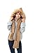 Winter Warm Women Siamese Hoodie Gloves Pocket Earflap Hat Long Scarf Shawl Wraps