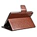 ipad Mini 4 Case, Arae ipad Mini 4 Wallet case,Flip Folio [Kickstand Feature] PU Leather Wallet case Cover with auto Sleep/Awake Function for New ipad Mini 2015 (Brown)
