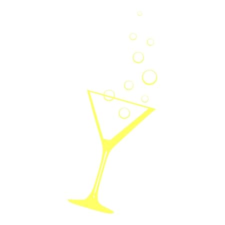 Azutura Cocktail Glass Wall Sticker Martini Glass Wall Decal