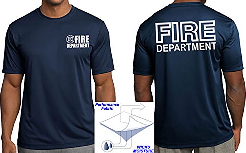 Fire Department Wicking Performance Duty T-shirt (Navy) (Large)