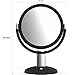 Vremi 10x Magnified Vanity Mirror - 7 Inch Round Makeup Cosmetic Mirror for Bathroom or Bedroom Table Top Portable Double Sided Glass Mirror Stand with 360 Degree Swivel - Black