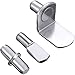 Shappy 60 Pieces Shelf Bracket Pegs Stainless Steel Shelf Pins L-Shaped Support, 3 Styles
