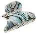 Blue Hair Clip for Thin or Short Hair, French Mini Couture Claw Clip for Women, Strong No Slip Hold, Gentle Grip, Lightweight, South Sea Faux Shell | France Luxe