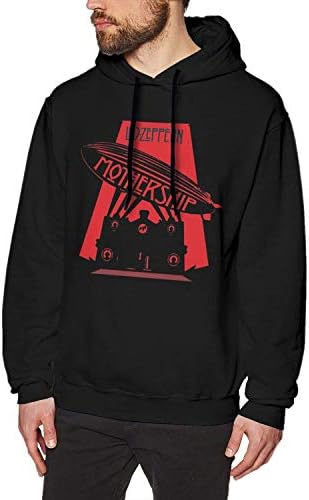 Mothership Led Zeppelin Men's Long Sleeve Sweatshirts Mens Hoodies Black,Large,Black