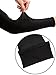 MUDDER 8 Pairs Unisex UV Protection Arm Cooling Sleeves Ice Silk Arm Cover (Black)