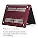 GMYLE New MacBook Air 13 Inch Case A1932 2018 Touch ID Retina Accessories 5 in 1 Bundle, Hard Shell, Privacy Webcam Cover Slide, Anti Dust Plugs & Keyboard Cover Screen Protector - Burgundy Red
