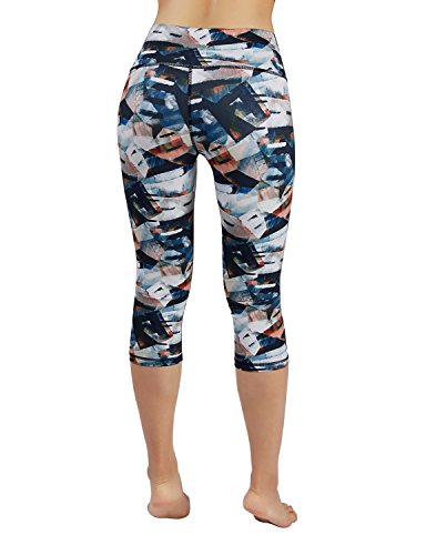 image for ODODOS Power Flex Printed Yoga Capris Tummy Control Workout Non See-Th
