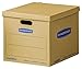 Bankers Box Medium Classic Moving Box 10 Pack, Reinforced Handles, Tape-Free Assembly, Box with Lid, 19-in x 14.5-in x 15.5-in (8817201)