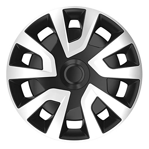 AUTO-STYLE Satz Radzierblenden Revo-VAN 15-Zoll Silber/Schwarz (Sphäre)