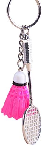 Yxjdress Fashion Keychain With Badminton Key Chain for Car Key Ring/Bag/Purse