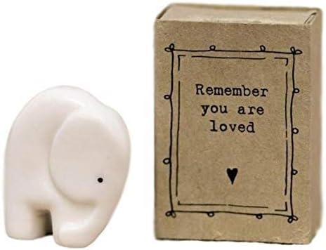 East of India: Porcelain Elephant - You Are Loved, Cream - Image 3