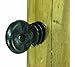 Field Guardian Wood Post Screw-In Ring Polyrope Insulator, Black
