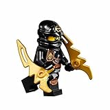 LEGO Ninjago Minifigure - Cole Zukin Robe (Black Ninja) with Dual Gold Jagged Blades (70747)