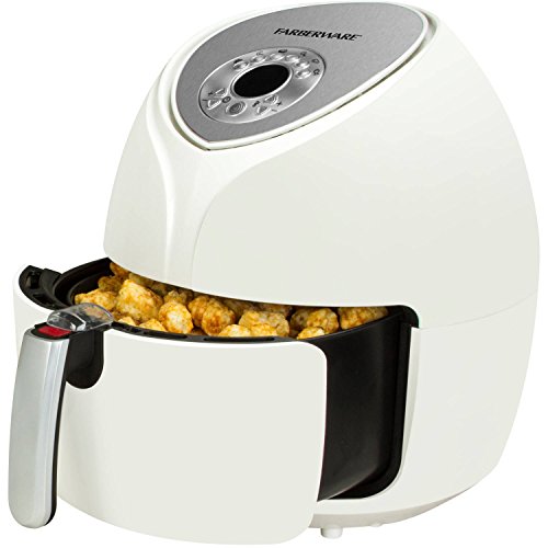 Click Here to See More Images 5L Fast Cooking Digital Temperature Control Air Fryer with Large Basket Holder, White