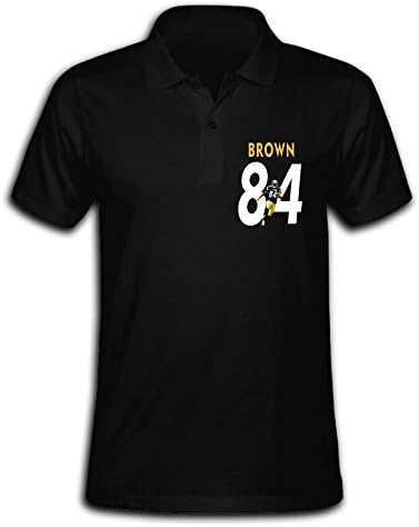 Antonio Brown Mans Black Polo Shirs