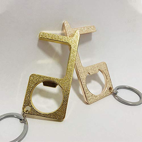2PCS Non-Contact Door Opener Tool, Portable Button Pusher, Reusable Keychain Corkscrew Non-Contact Door Opener Tool