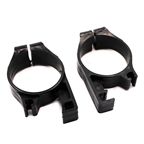 Alpha Rider Motorcycle Front Fork Guard Slider Protector Fender Black Plastic Clamp Clip