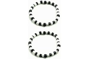 Nazariya BBY Najariya Black and Silver Set of 1 BBY Evileye Protection 1 Pair White Black