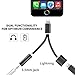 2 in 1 Lightning to 3.5mm Audio Adapter, Anskp Lightning Charger and 3.5 mm Aux Headphone Jack Adapter for iPhone 7 7 Plus [Support iOS 10.3.1](Black)-No Calling Function and Music Control