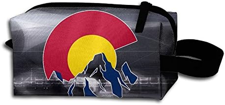 State Colorado Flag Classic Travel Cosmetic Bag For Women Multifuncition Pencil Bag
