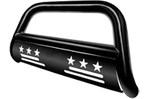 MARSFLUX Bull Bar Front Bumper Replacement for 2005-2015 Armada /2004-2015 Titan, 3" Pickup Truck Brush Guard Push Bar Grille Skid Plate, Off-Road Front Bumper with Removable Skid Plate