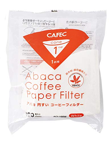 三洋産業 コーヒーフィルター 白 1杯用 アバカ 円錐形 100枚入商品画像