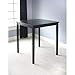Target Marketing Systems Counter Height Belfast Table with Apron Trimmed Edges and Shaker Shaped Legs, Black
