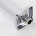 Weirun Straight Shower Arm with Flange Ceiling Mount,4 Inch Square Rain Shower Head Extension Arm Replacement,Shower Head Extension Pipe Chrome