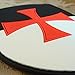 LEGEEON Knights Templar Cross Shield Crusaders Tactical Morale PVC 3D Rubber Patch