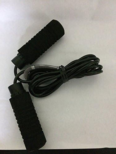 Jump Ropes for Exercise Advanced Cardio with Foam Handle &amp; PVC( Black Pack of 1)